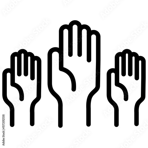 volunteer mobilization line icon