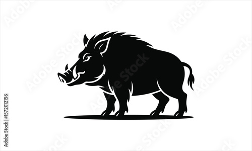 Wild boar animal silhouette design