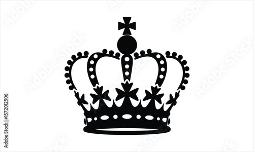 Royal emblem outline silhouette