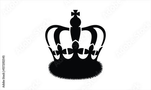 Royal emblem of a regal crown silhouette