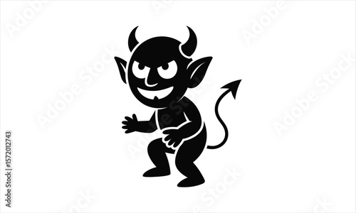 Mysterious devil silhouette design