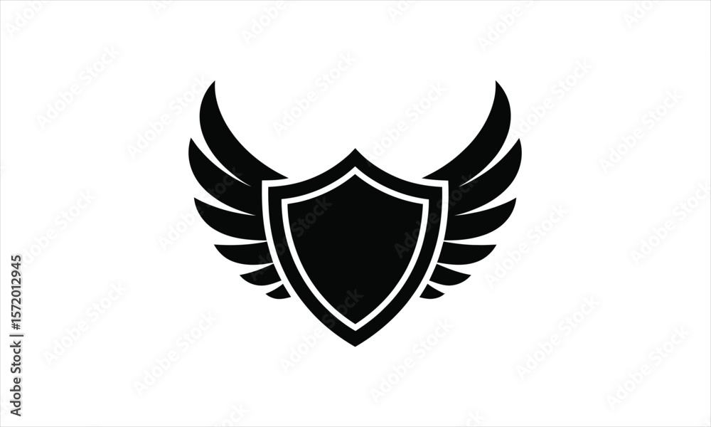 Fototapeta premium Abstract emblem design with silhouette