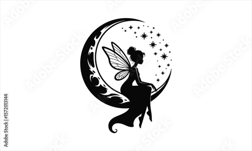 Enchanting fairy silhouette design
