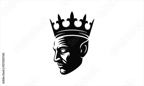 Majestic king figure silhouette