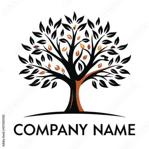 Strong and flourishing tree logo