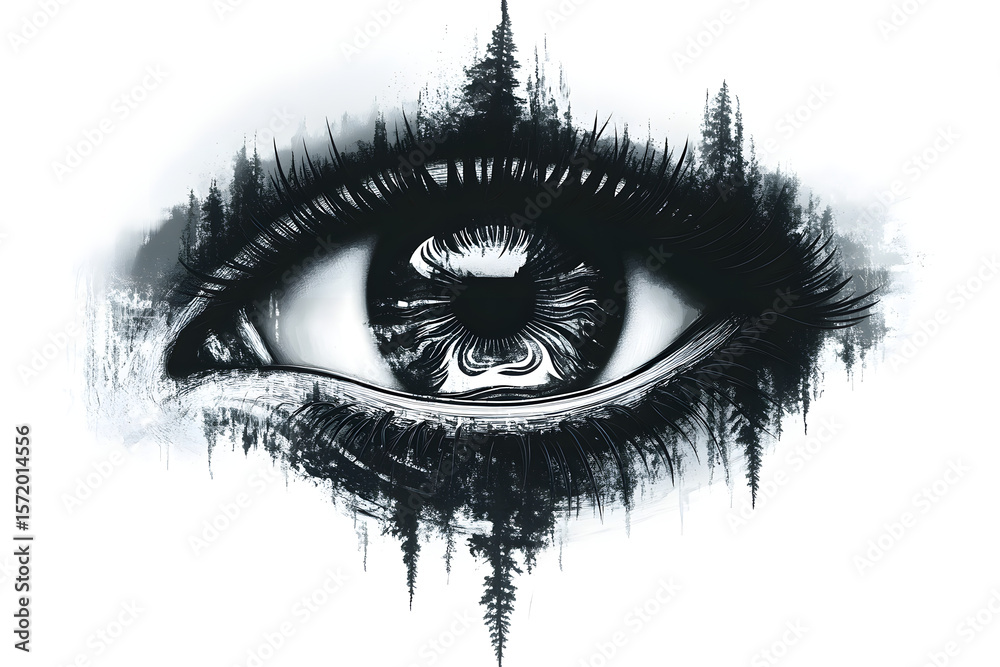 Obraz premium eye of the woman, concept design tattoo