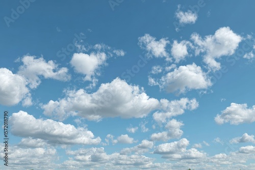 Fototapeta Naklejka Na Ścianę i Meble -  Clear blue sky with scattered clouds