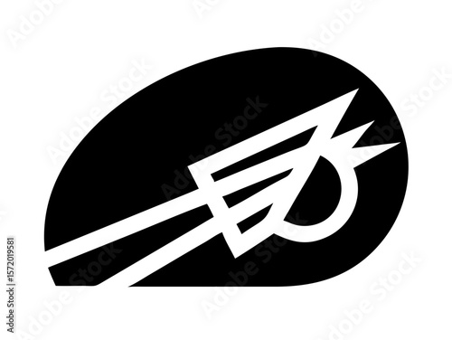 Abstract Graphic Design of a Stylized Winged Bird Symbol for Modern Branding, Logo Creation, Digital Media, and Creative Projects  