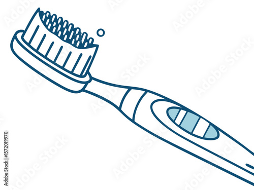 Dental Hygiene Concept with Electric Toothbrush for Health Blogs, Oral Care Websites, Dental Education, and Personal Care Awareness  