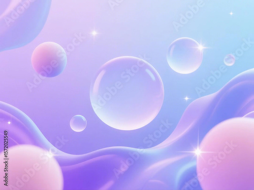 Ultra-smooth abstract background with a dreamy, futuristic atmosphere with soft pastel gradients in purple, light blue, and baby pink.
