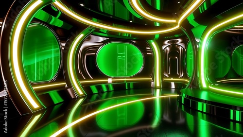 Futuristic Neon and Black Design