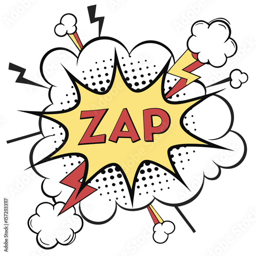 Comic book style zap graphic