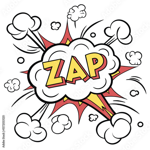 Comic book style zap explosion