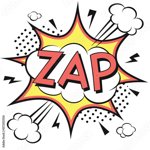 Comic book style zap speech bubble