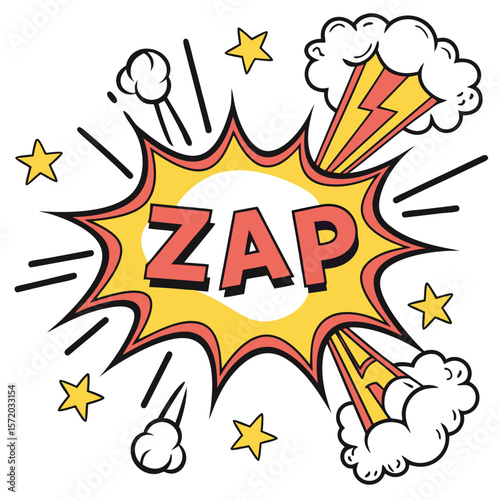 Comic book style zap graphic