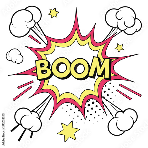 Comic explosion graphic design