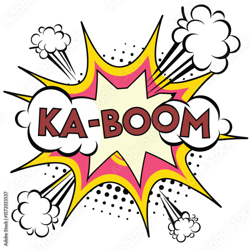 Comic explosion graphic ka boom
