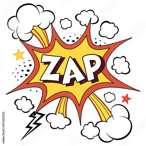 Comic explosion graphic zap