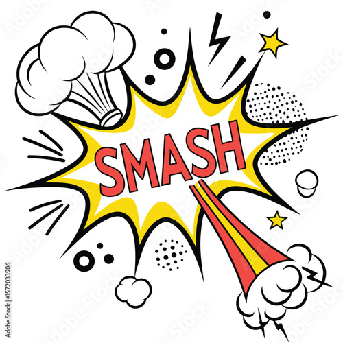 Comic smash graphic