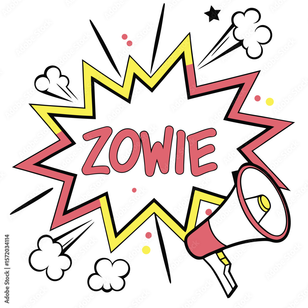 Obraz premium Comic style announcement speech bubble