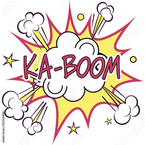 Comic style explosion graphic design