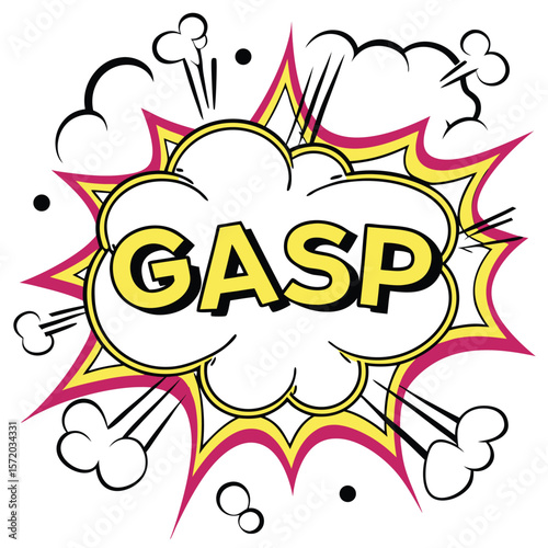 Comic style speech bubble gasp