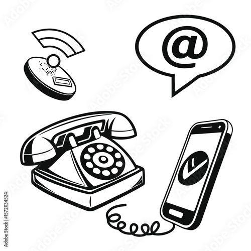 Communication devices illustration