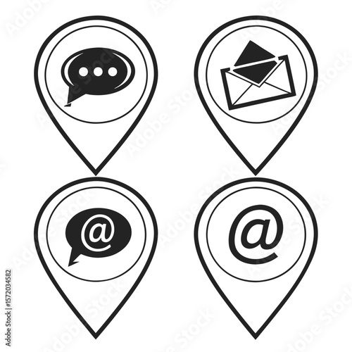 Free Download Communication icon collection in pointer design for digital media use - GFXLoad