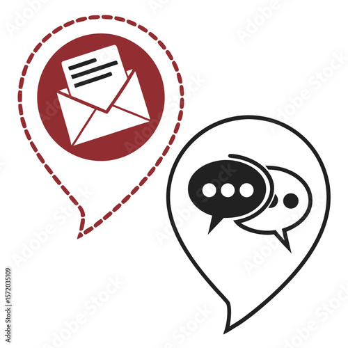 Communication icons graphic design