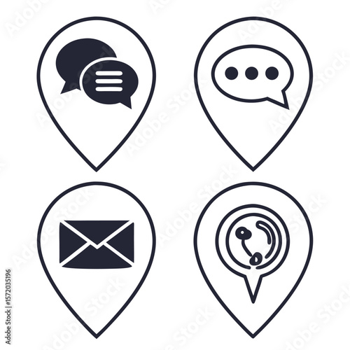 Communication icons graphic set