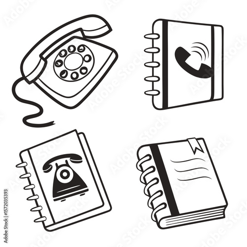 Communication icons illustrations