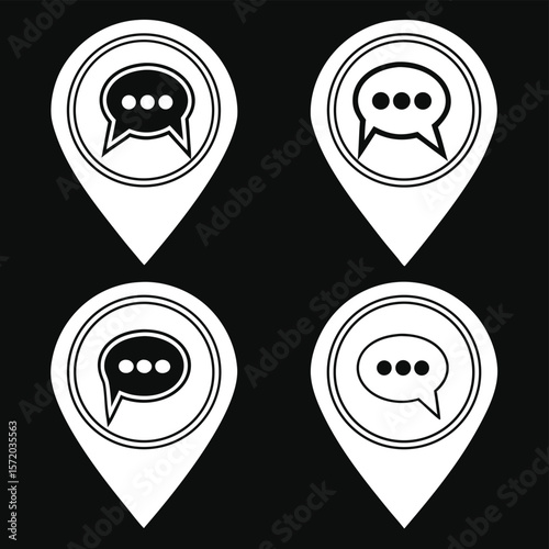 Communication icons on location markers