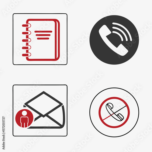 Communication icons set