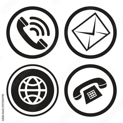 Communication icons set
