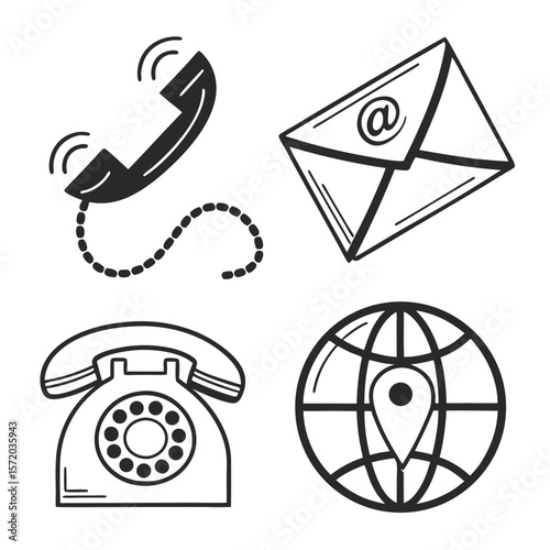 Communication icons set