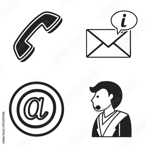 Communication icons set