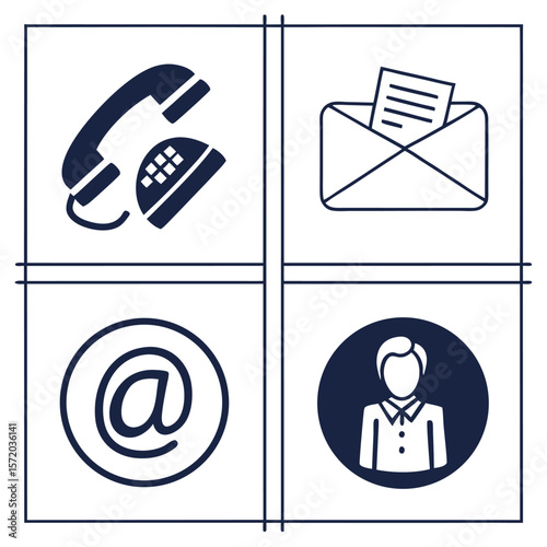 Communication icons set