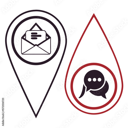 Communication icons vector illustration