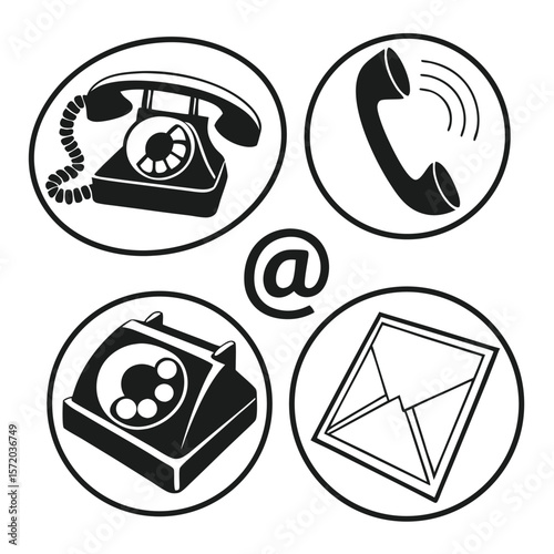 Communication icons vector illustration