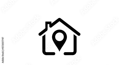 House Location Icon Home address symbol.