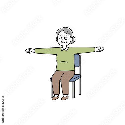 Seated Senior Stretch: Gentle Exercise for Elderly Health