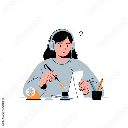 Confused Student Learning Online with Soldering Iron