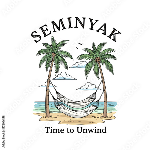 Seminyak Beach Hammock with Tropical Island Escape.