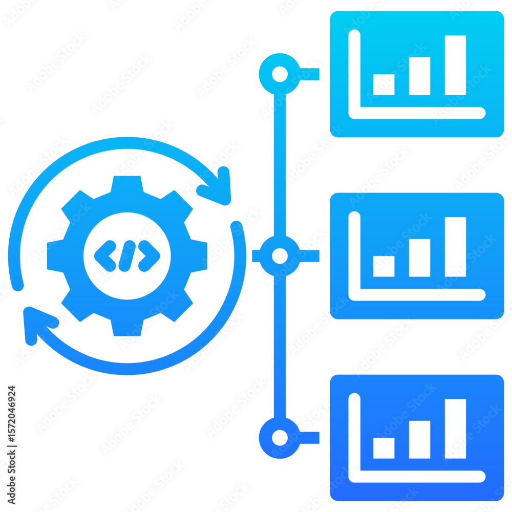 Pipeline Graph Icon Pipeline Graph Icon