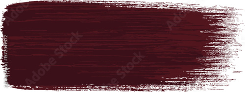 Textured maroon brush stroke on white background, painted illustration element