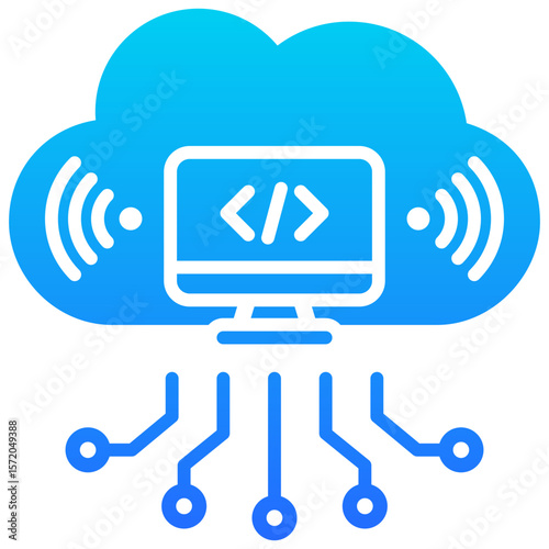 Hybrid Cloud Icon