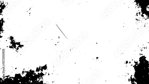 Minimal Grunge Border Frame with Scratched Ink Texture