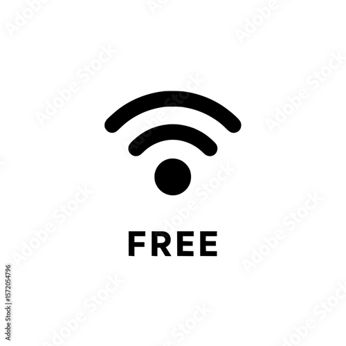 Duplicate icon showing “FREE” under a WiFi signal symbolizing available internet access and digital connectivity