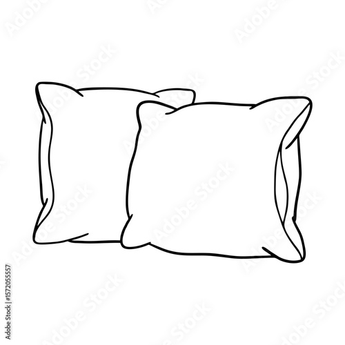 pillow isolated on white background