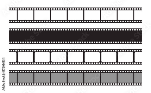 Film Strip Template: Blank, Black, Rounded & Gray Frames for Creative Projects